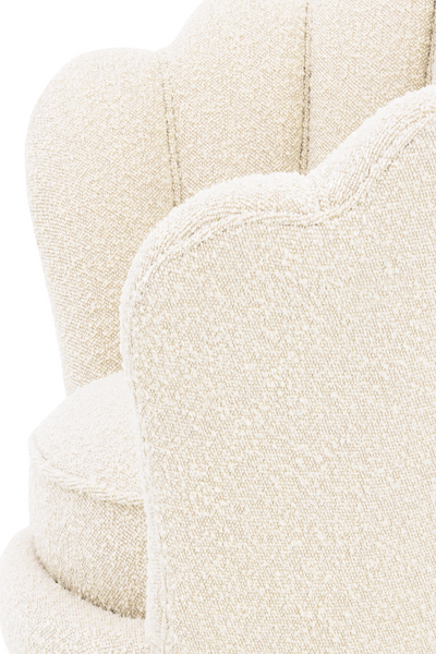 Bouclé Scalloped Accent Chair | Eichholtz Trapezium | OROA Luxury Seat