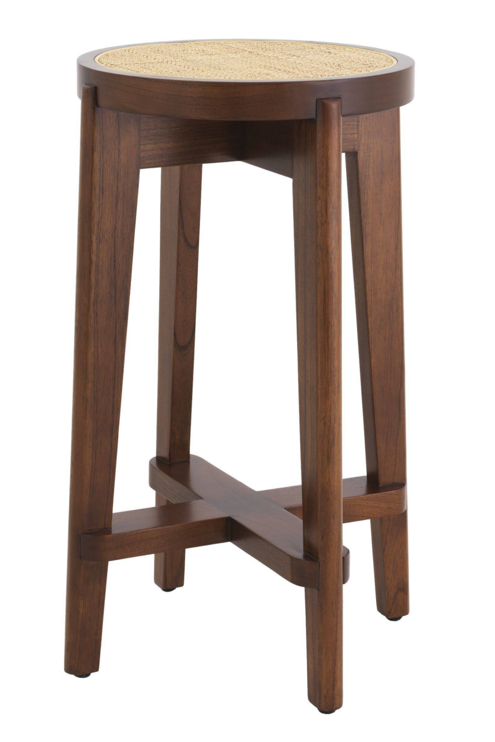 Image of Brown Rattan Counter Stool | Eichholtz Dareau