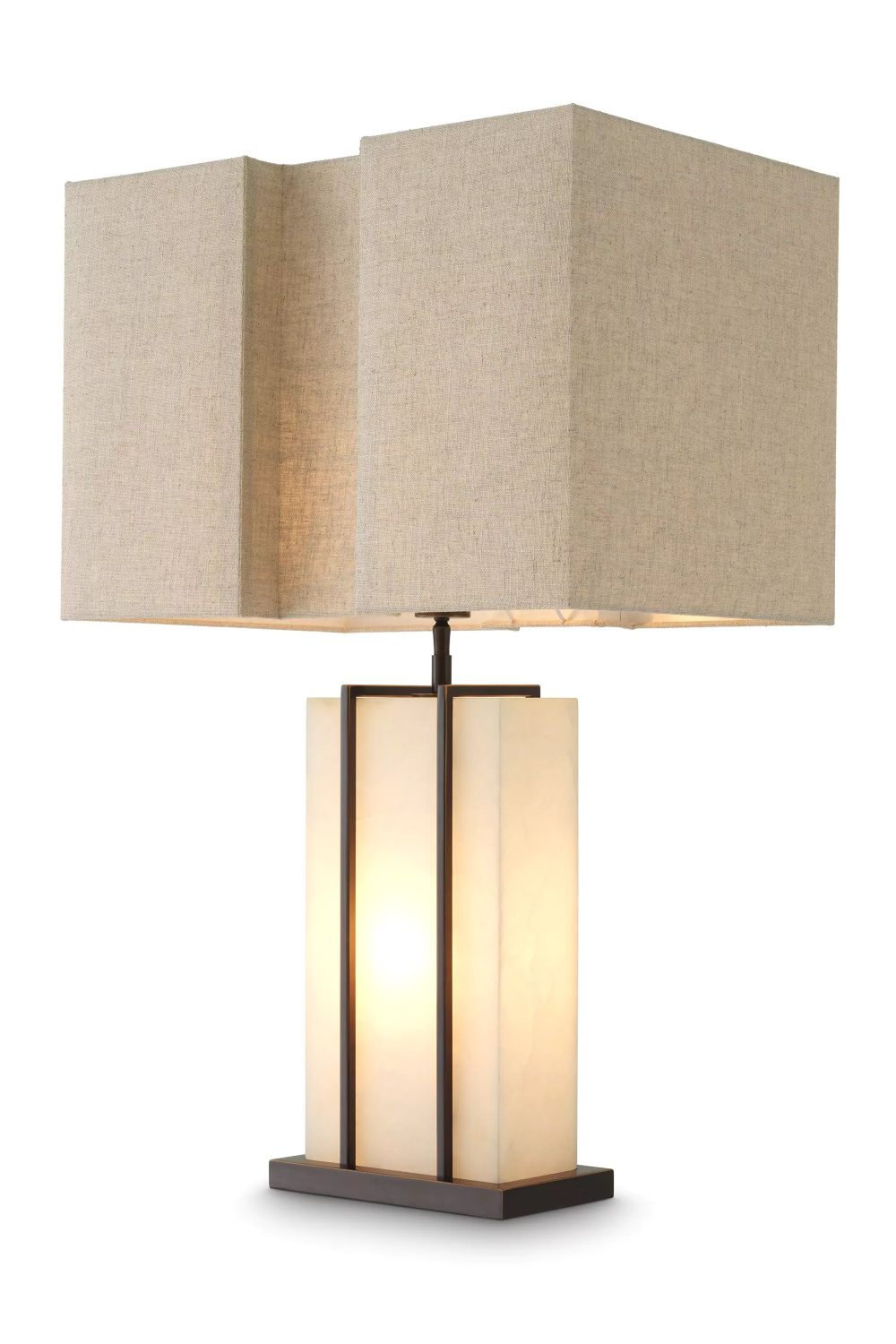 Stilla Table Lamp (Antique Brass Finish & Crystal Glass) - Eichholtz