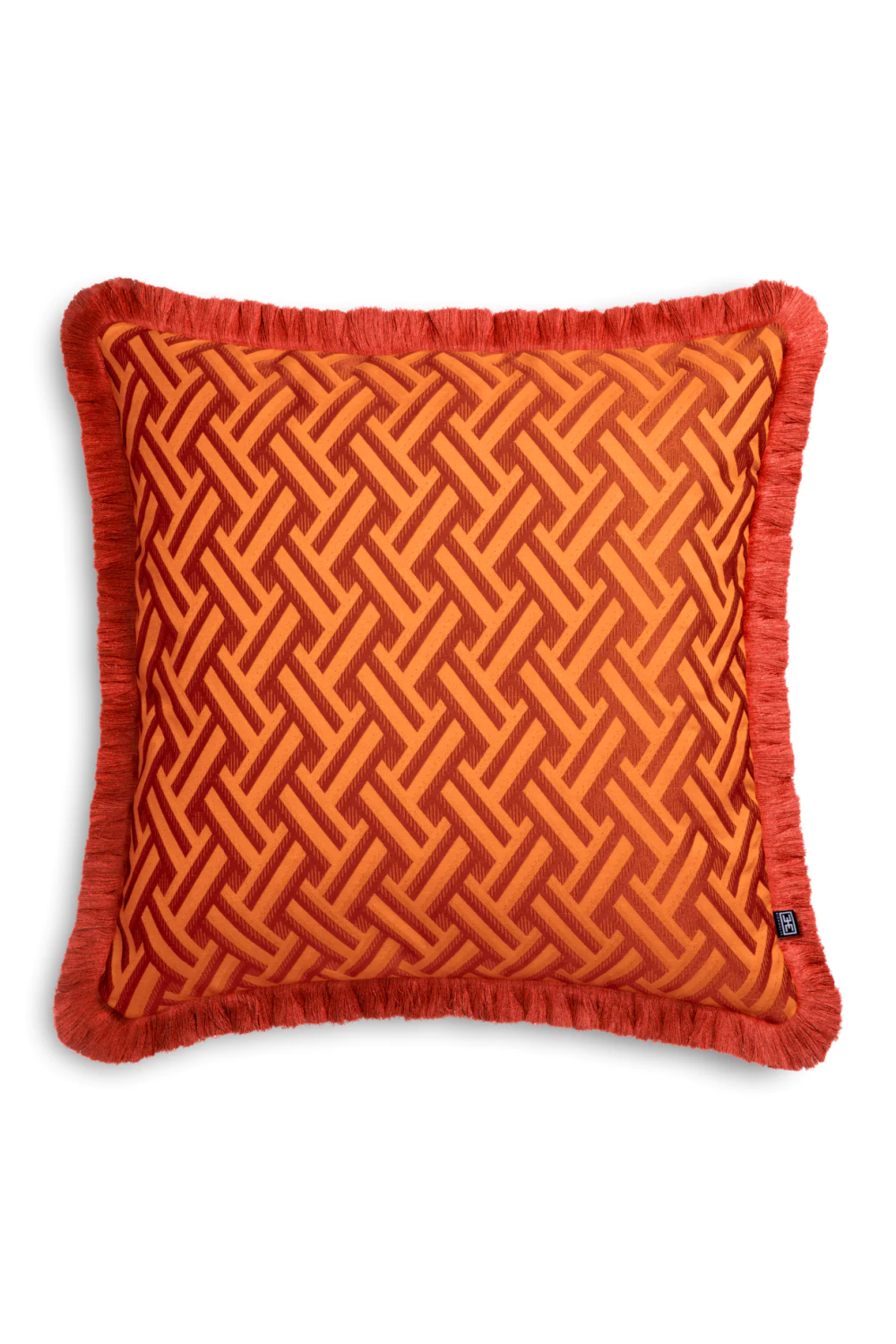 Image of Orange Fringed Cushion | Eichholtz Doris