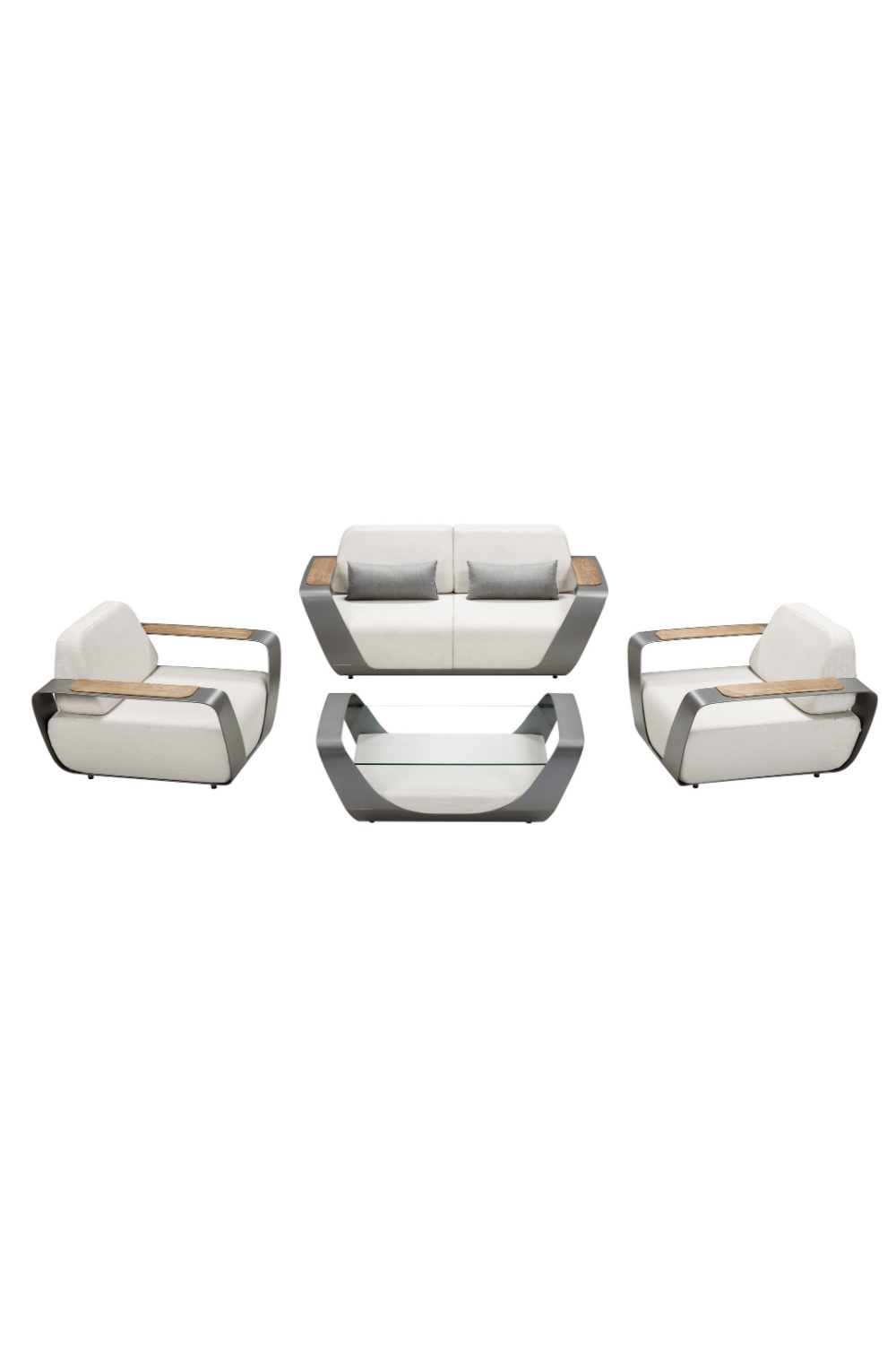 2-Seater Outdoor Lounge Set - Higold Pininfarina - White Higold - OROA