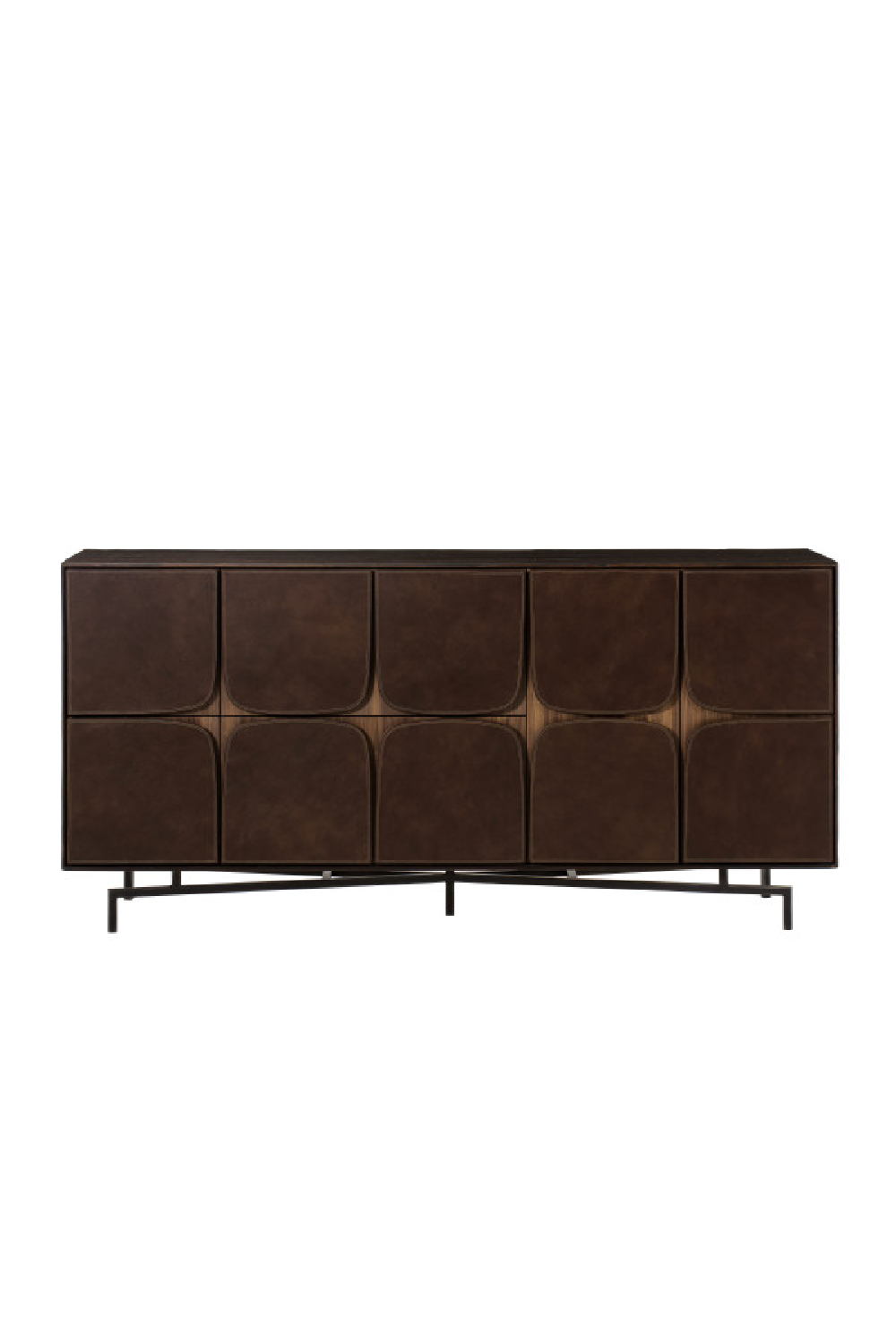 Mid-Century Leather Sideboard Andrew Martin Miles Andrew Martin - OROA