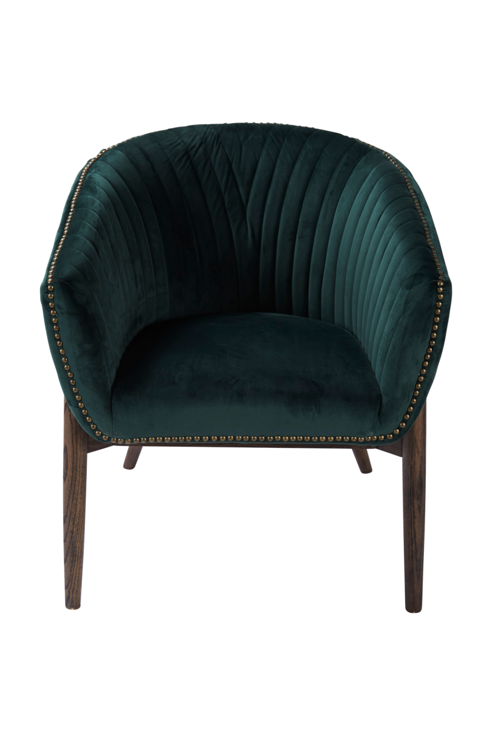 Green Velvet Studded Accent Chair | Andrew Martin Brody