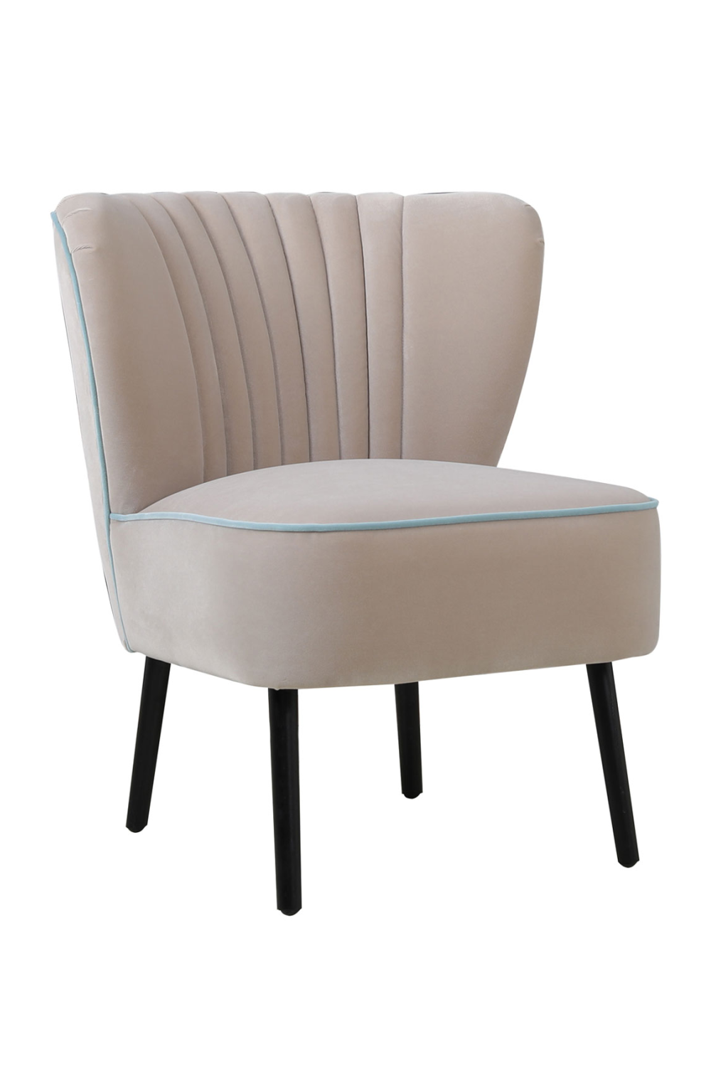 Het apparaat bedrijf Universeel White Velvet Curved Cocktail Chair - Andrew Martin Peggy | OROA