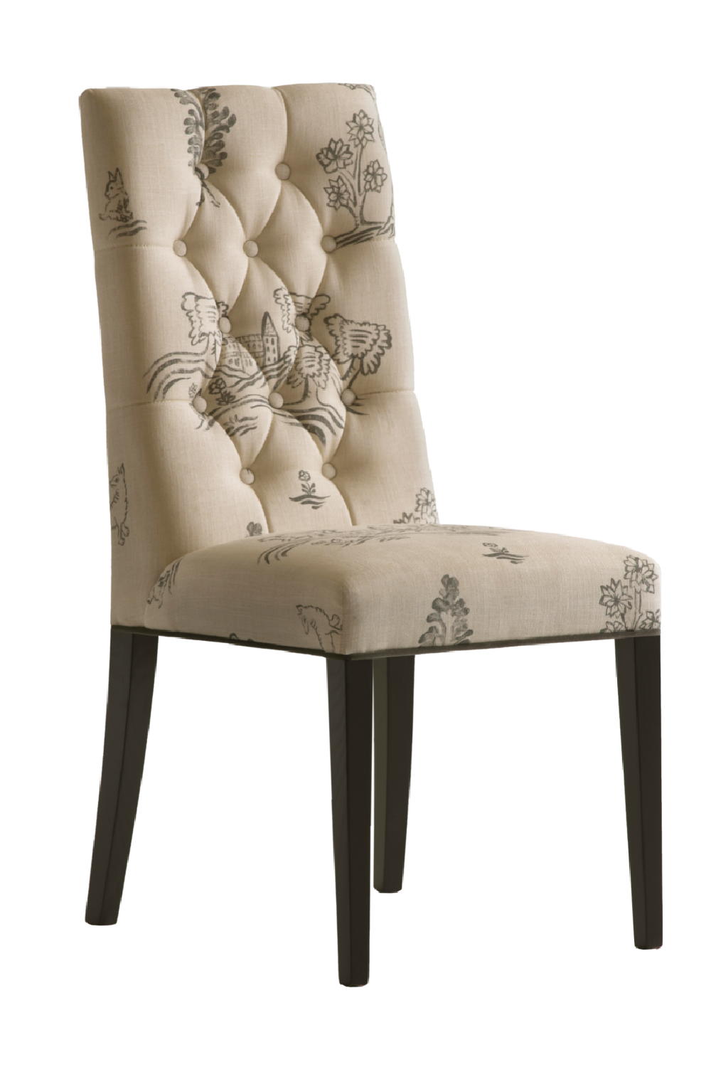 tufted cream dining chairs