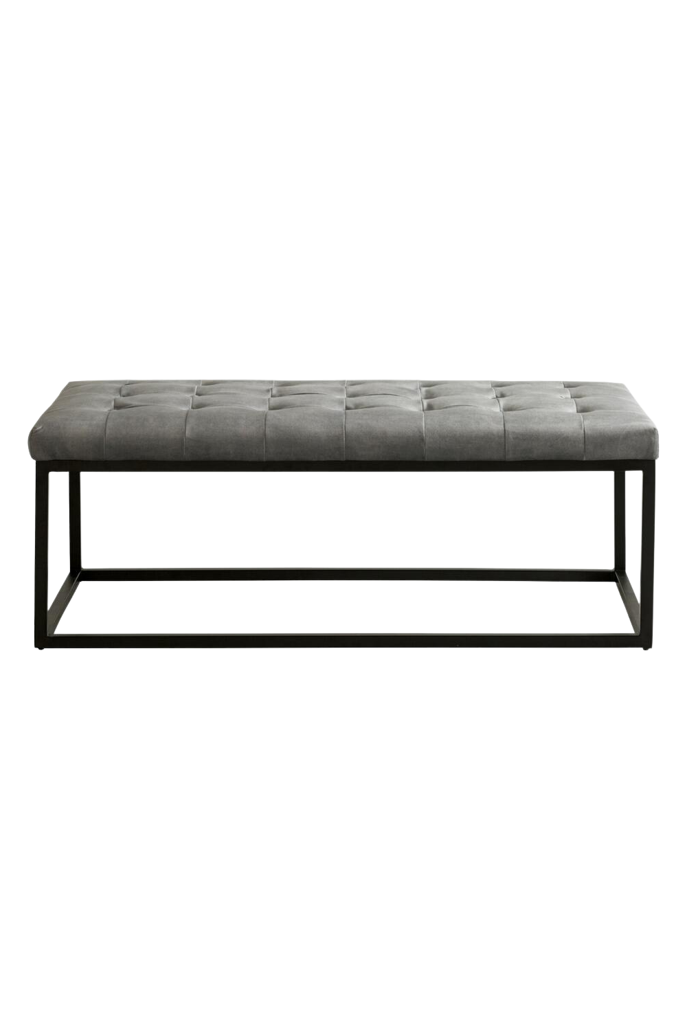 Gray Velvet Buttoned Ottoman Andrew Martin Romeo Andrew Martin - OROA