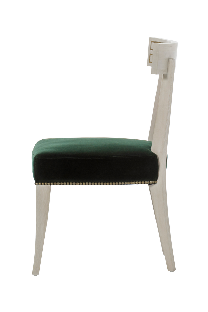 Green Studded Seat Carved Chair | Andrew Martin Zelia | OROA
