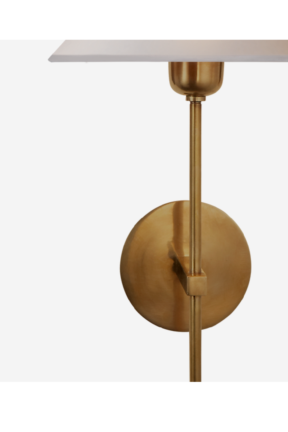 Antonio Wall Light in Hand-Rubbed Antique Brass and White Shade - Andrew  Martin