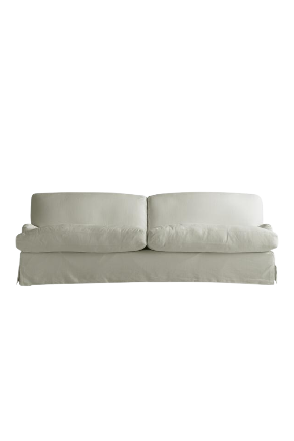 White Linen Curved Sofa Andrew Martin Lady May Andrew Martin - OROA