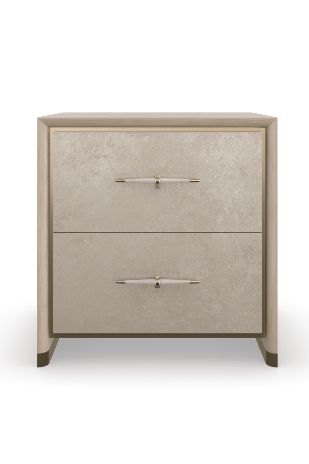 Image of Beige 2-Drawer Nightstand | Caracole Hang Up