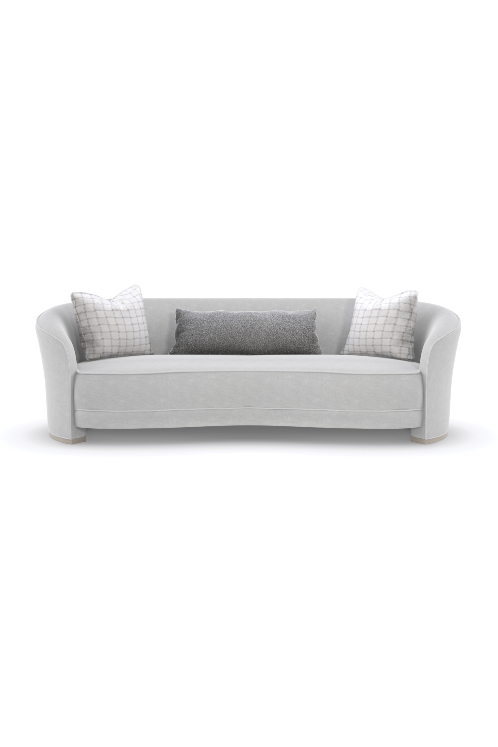 Image of Light Gray Curved Sofa | Caracole Ahead Of The Curve