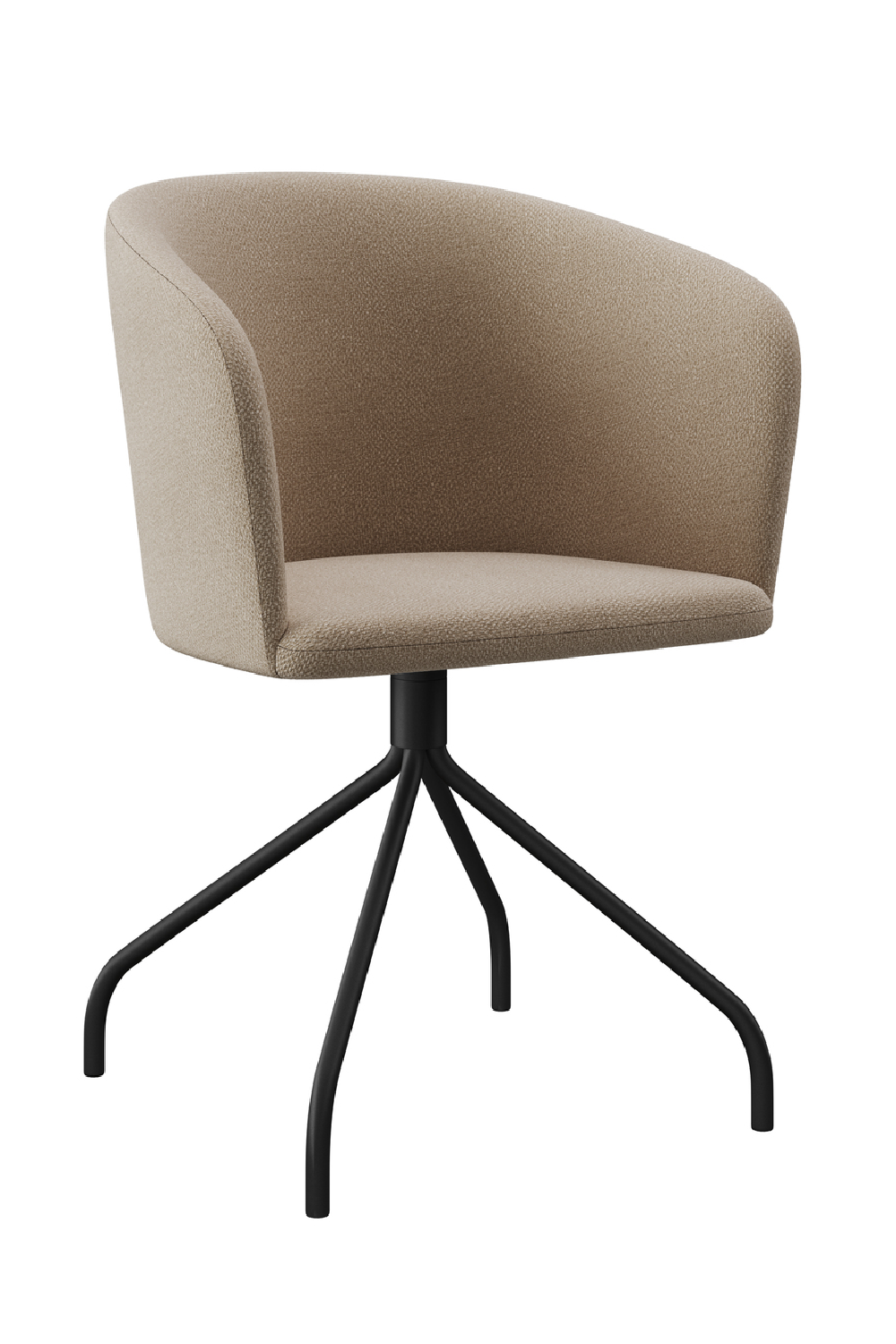 Four-Star Base Swivel Chair Dome Deco Ratio Quas res fabric Beige Dome Deco - OROA