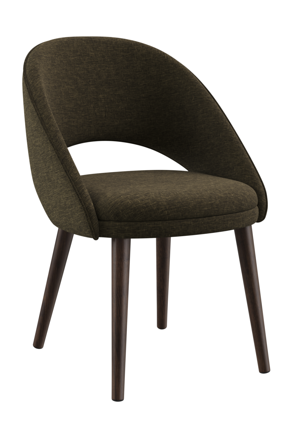 Modern Upholstered Side Chair Dome Deco Bend Paris fabric Mouse Dome Deco - OROA