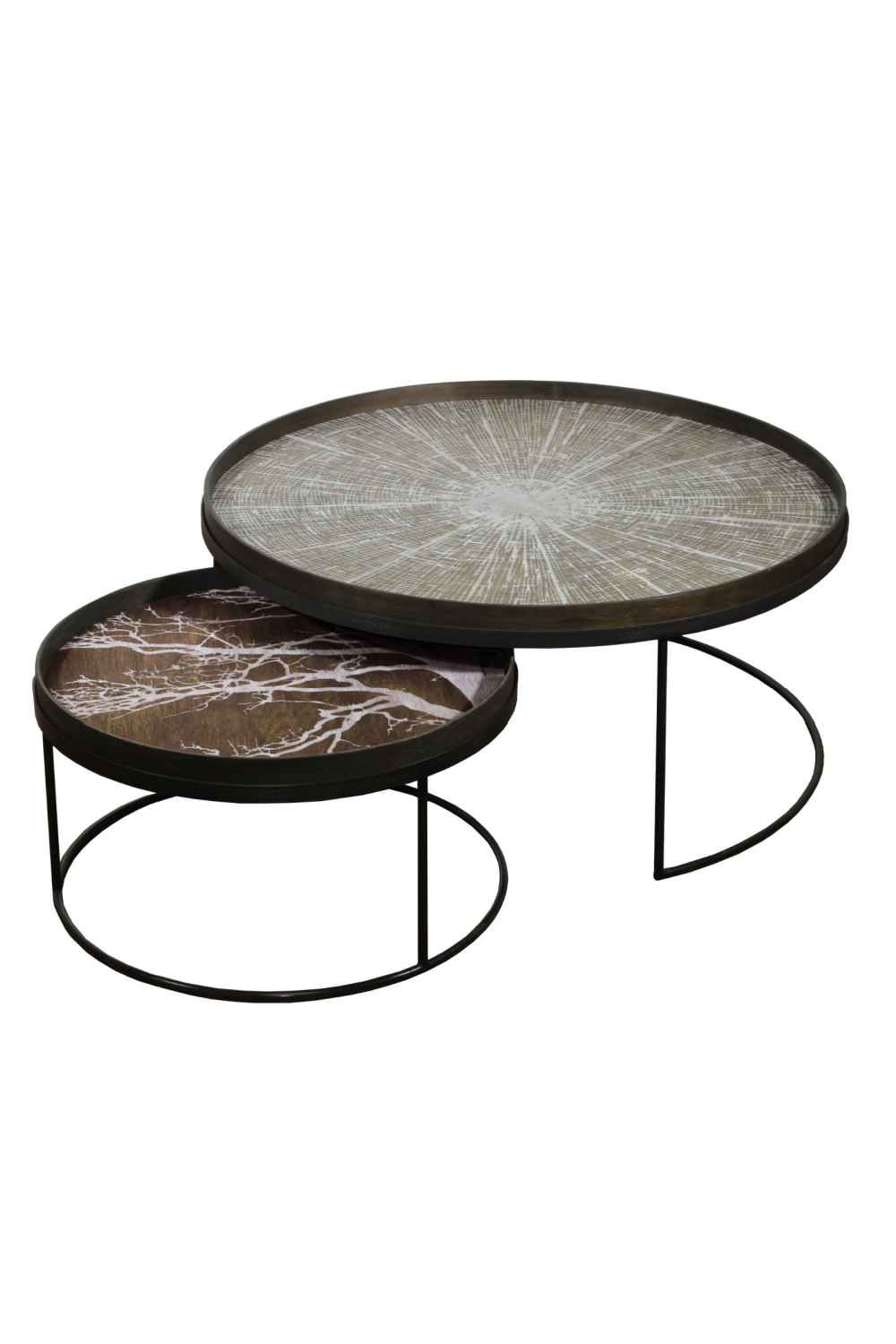 Doe voorzichtig eeuwig lepel Round Tray Coffee Table set (2) | Ethnicraft | OROA