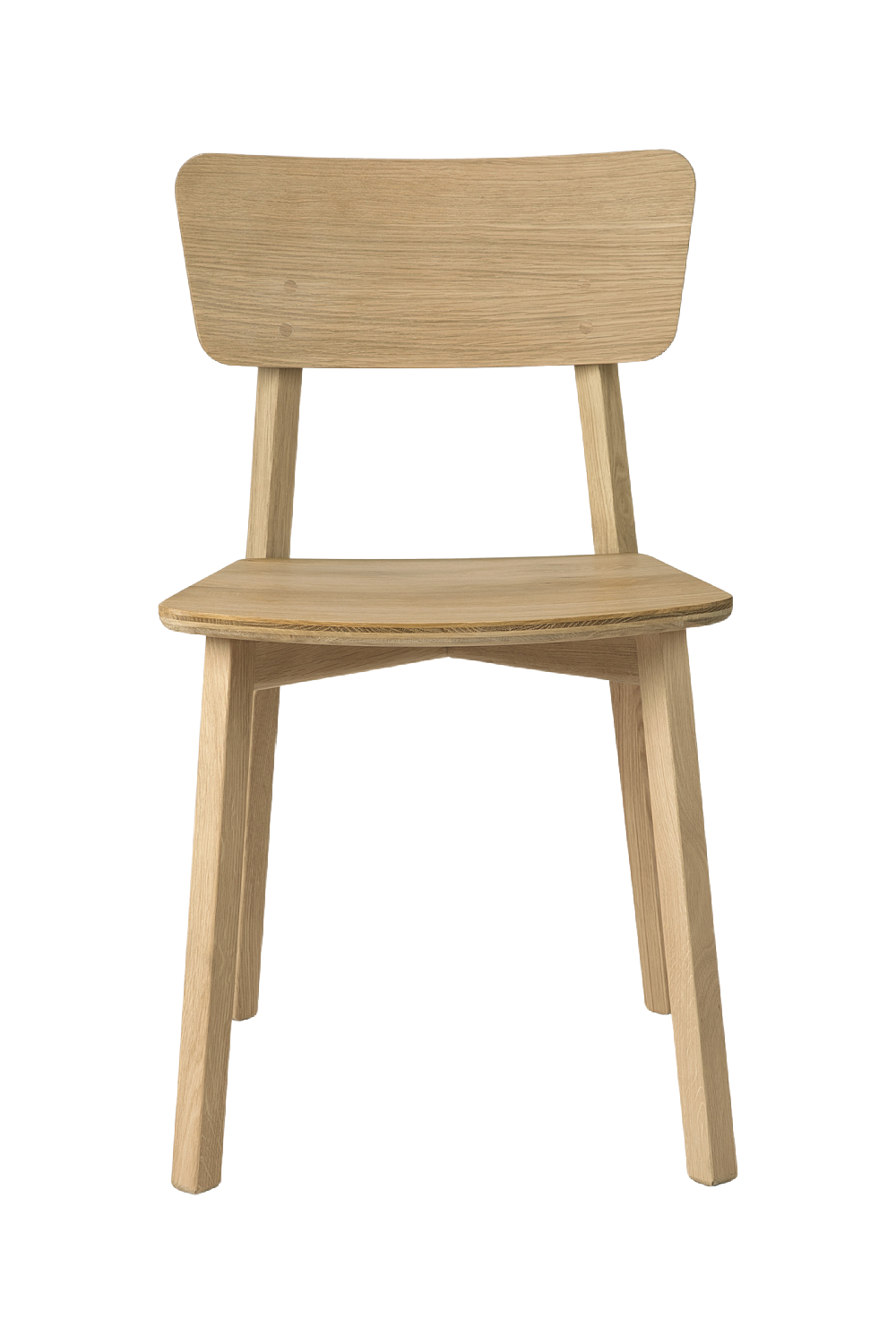 Image of Varnished Oak Minimalist Dining Chair | Ethnicraft Casale