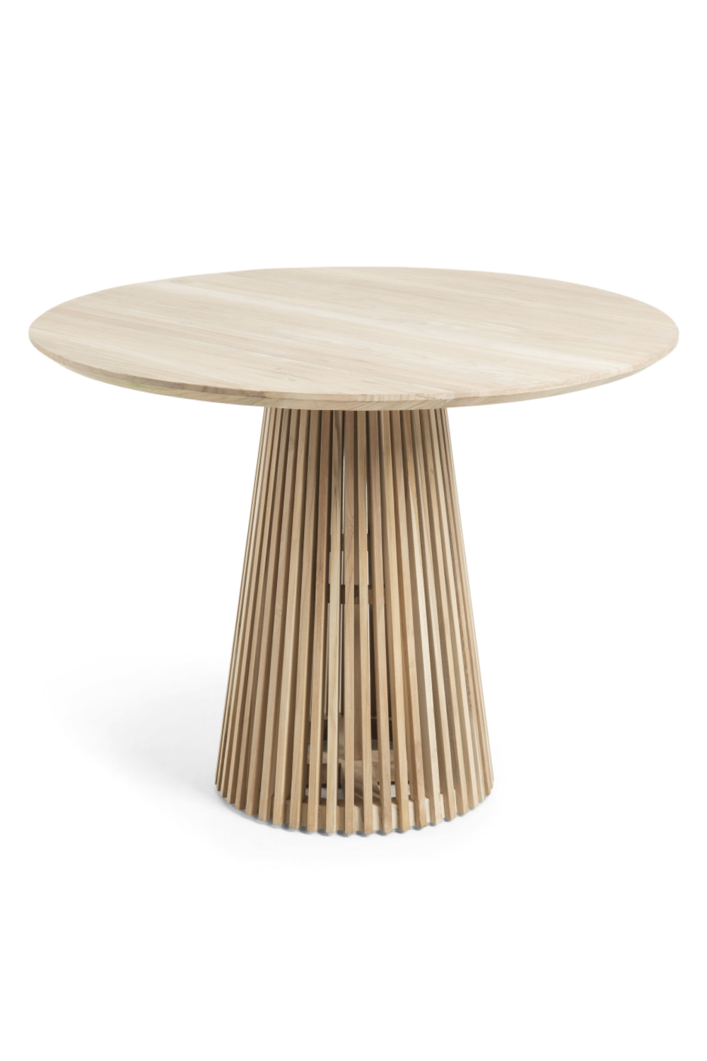 Image of Round Teak Wood Pedestal Dining Table L | La Forma Jeanette