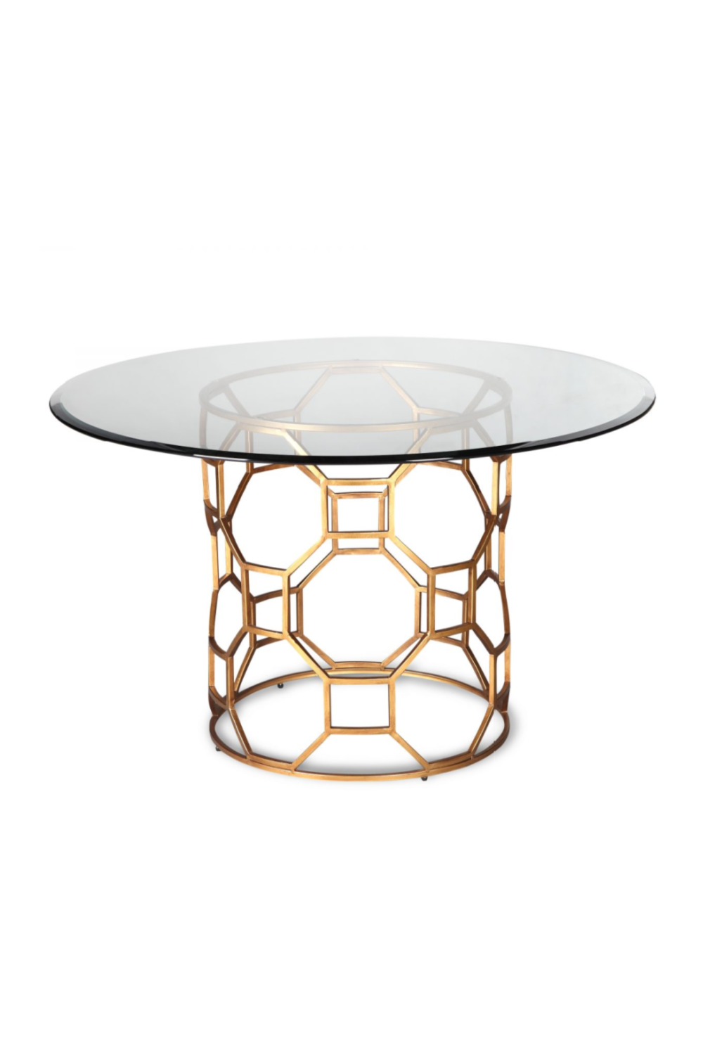 Gold Round Glass Dining Table Liang &amp; Eimil Central Liang &amp; Eimil - OROA