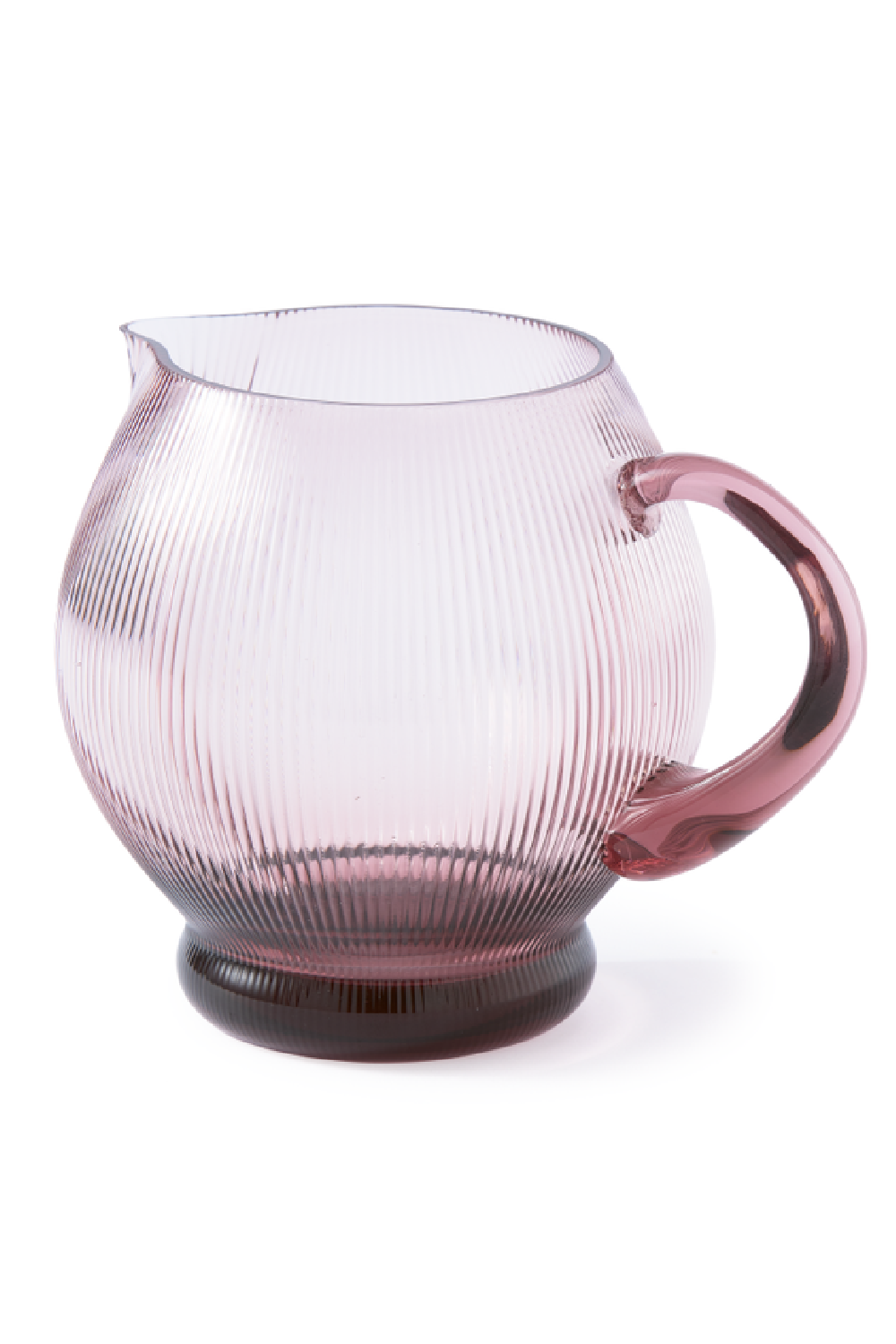 Image of Purple Ridged Glass Pitcher | Pols Potten Pum