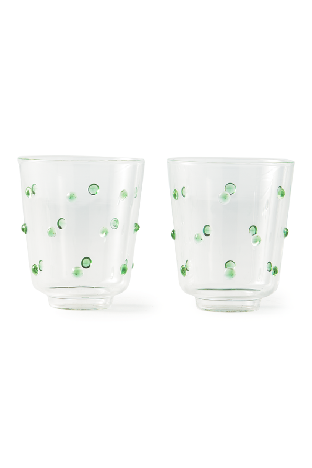 Image of Green Dotted Glass Tumbler | Pols Potten Nob
