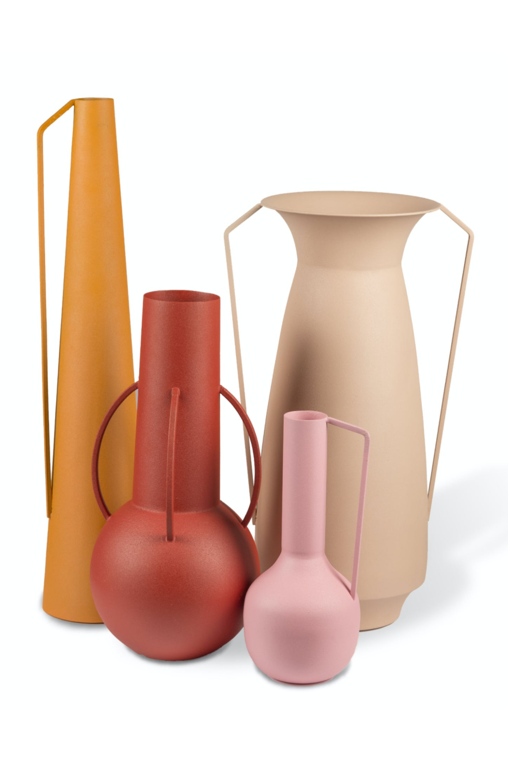 Image of Light Pink Metal Vase | Pols Potten Roman