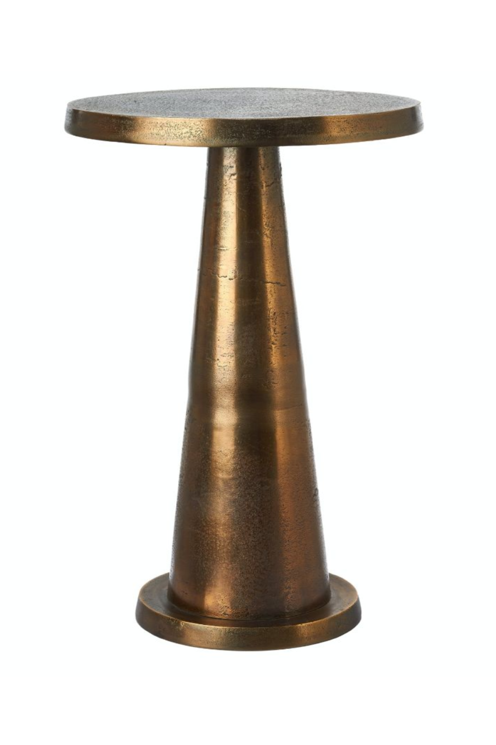 Round Antique Brass Side Table Pols Potten Toot High Pols Potten - OROA