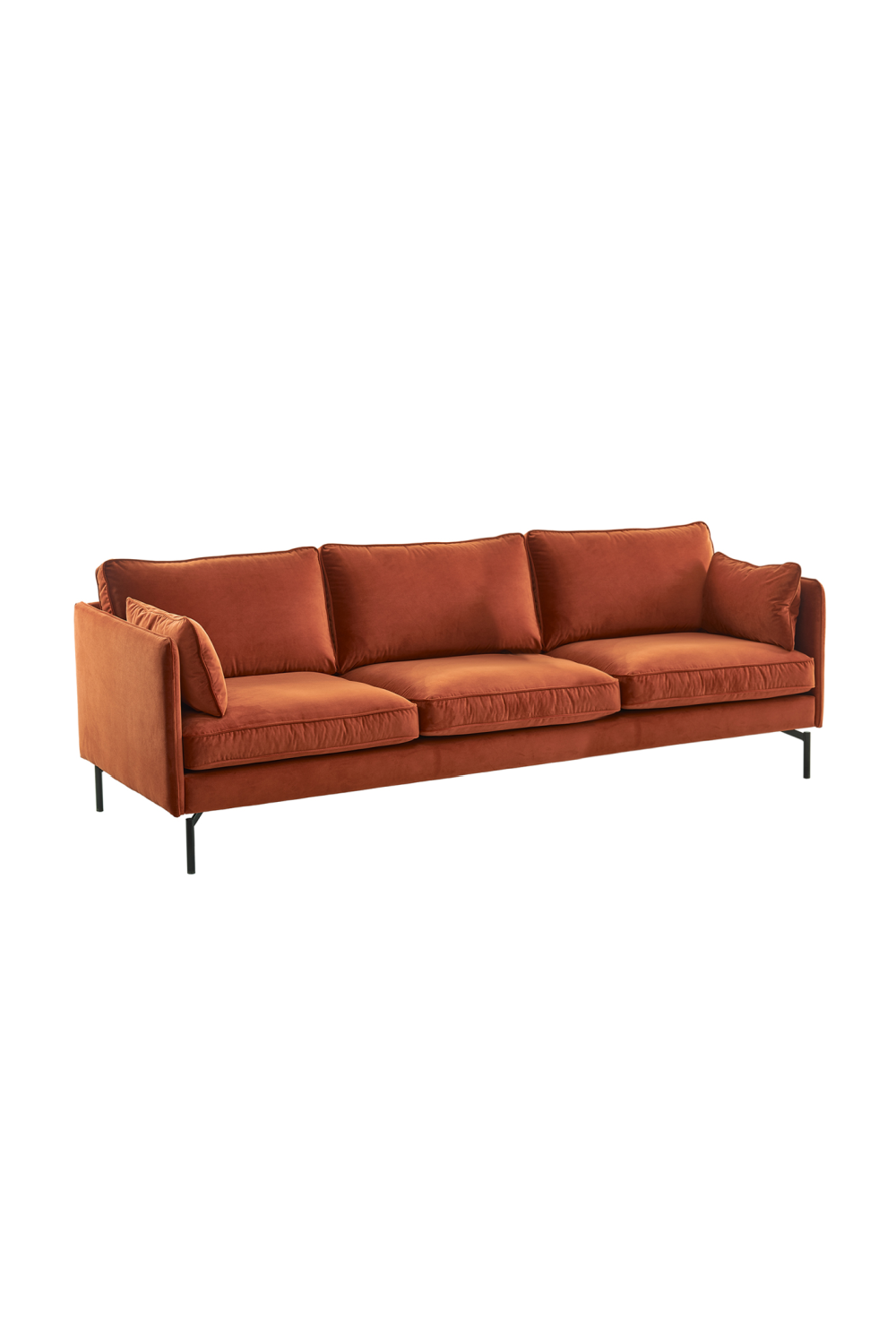 Extra Large Rust Velvet Sofa Pols Potten PPno.2 Pols Potten - OROA
