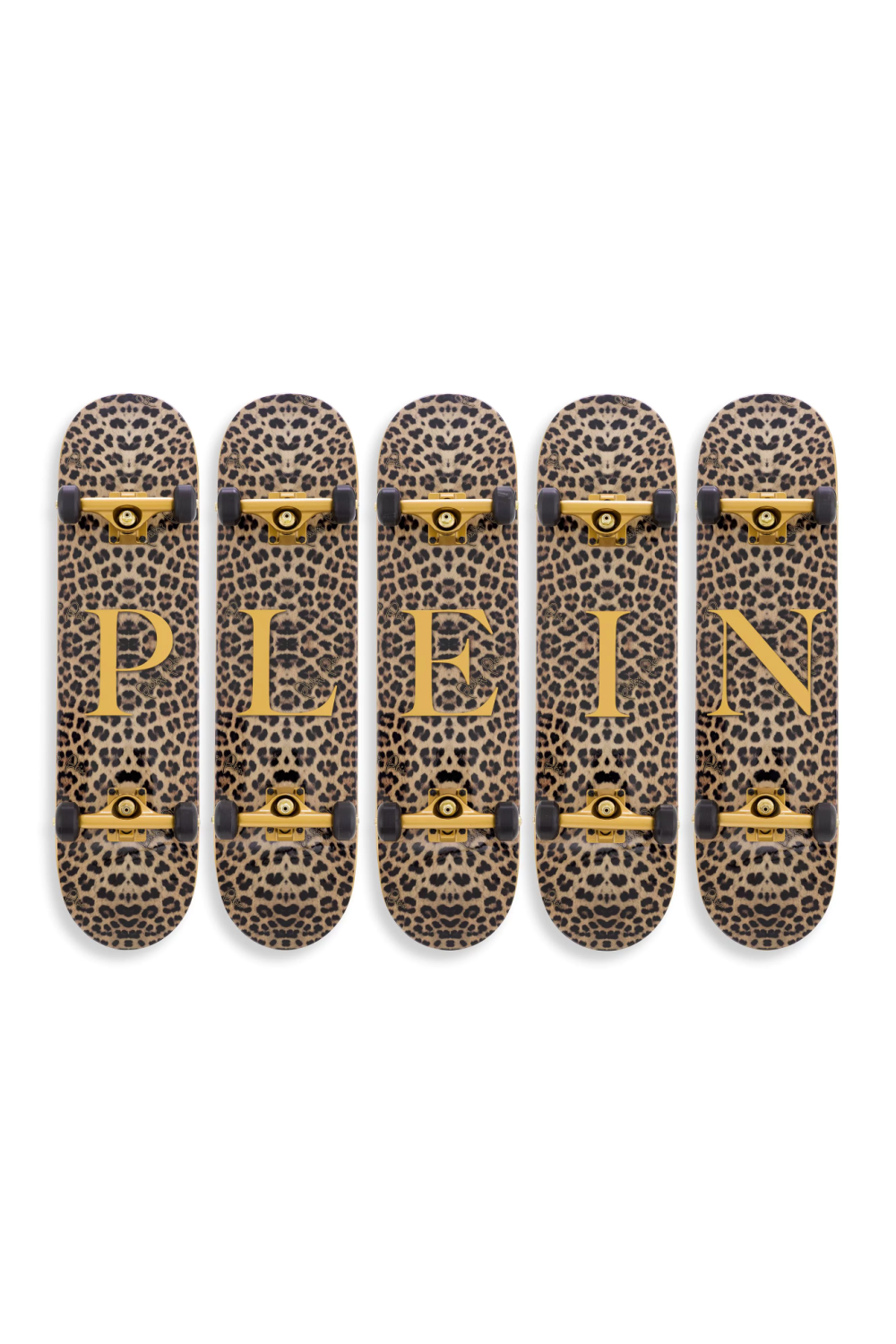 Printed Maple Wood Skateboard Philipp Plein Leopard Philipp Plein Home Collection - OROA