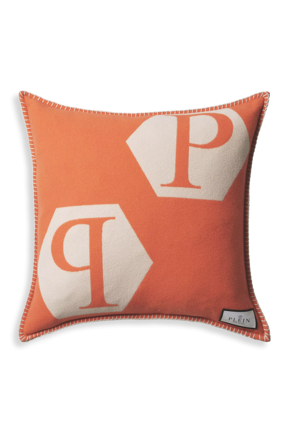 Orange Modern Pastel Cushion Philipp Plein Cashmere Philipp Plein Home Collection - OROA