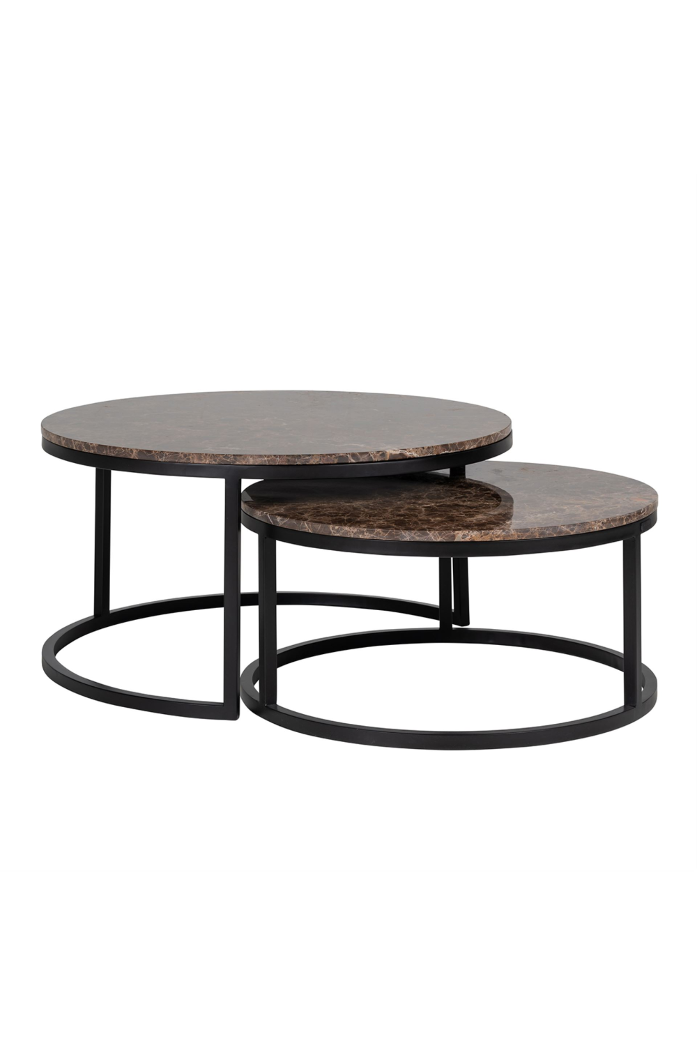 Brown Marble Nested Coffee Tables (2) OROA Dalton OROA - OROA