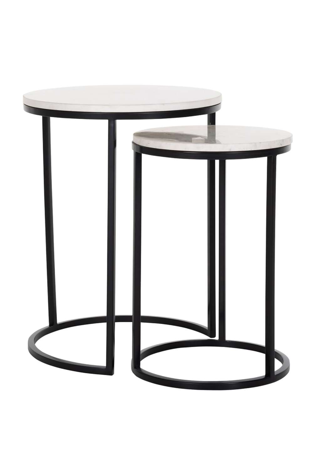 White Marble Nesting End Tables (2) OROA Lexington OROA - OROA