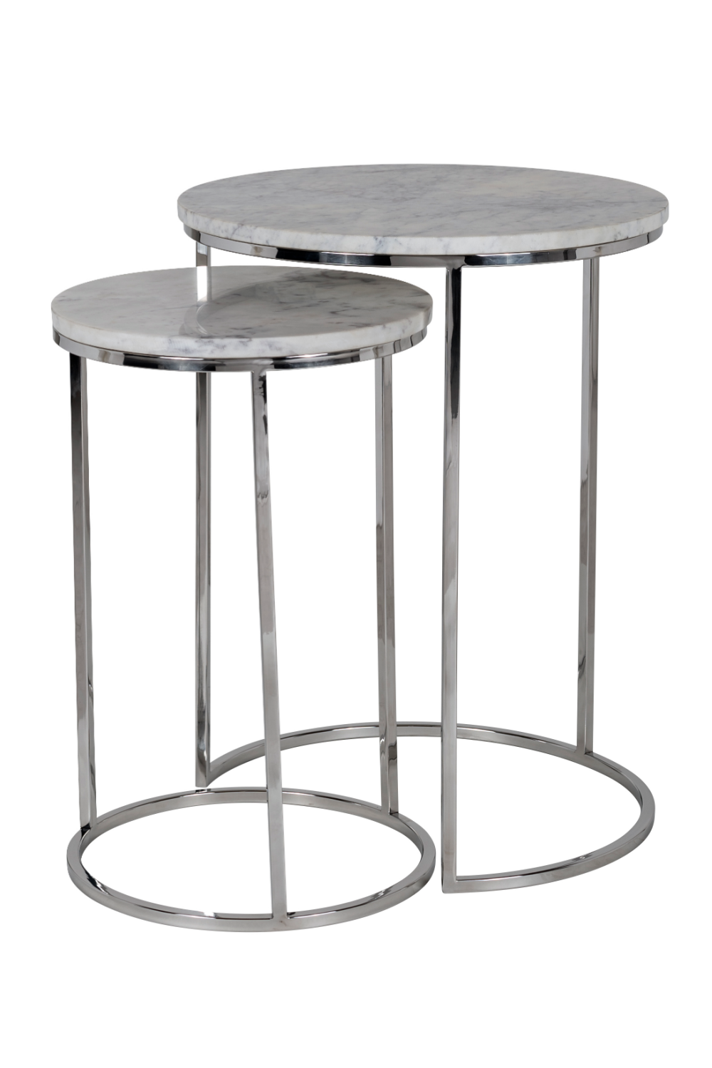 Contemporary Marble Nested End Tables (2) OROA Lacey OROA - OROA