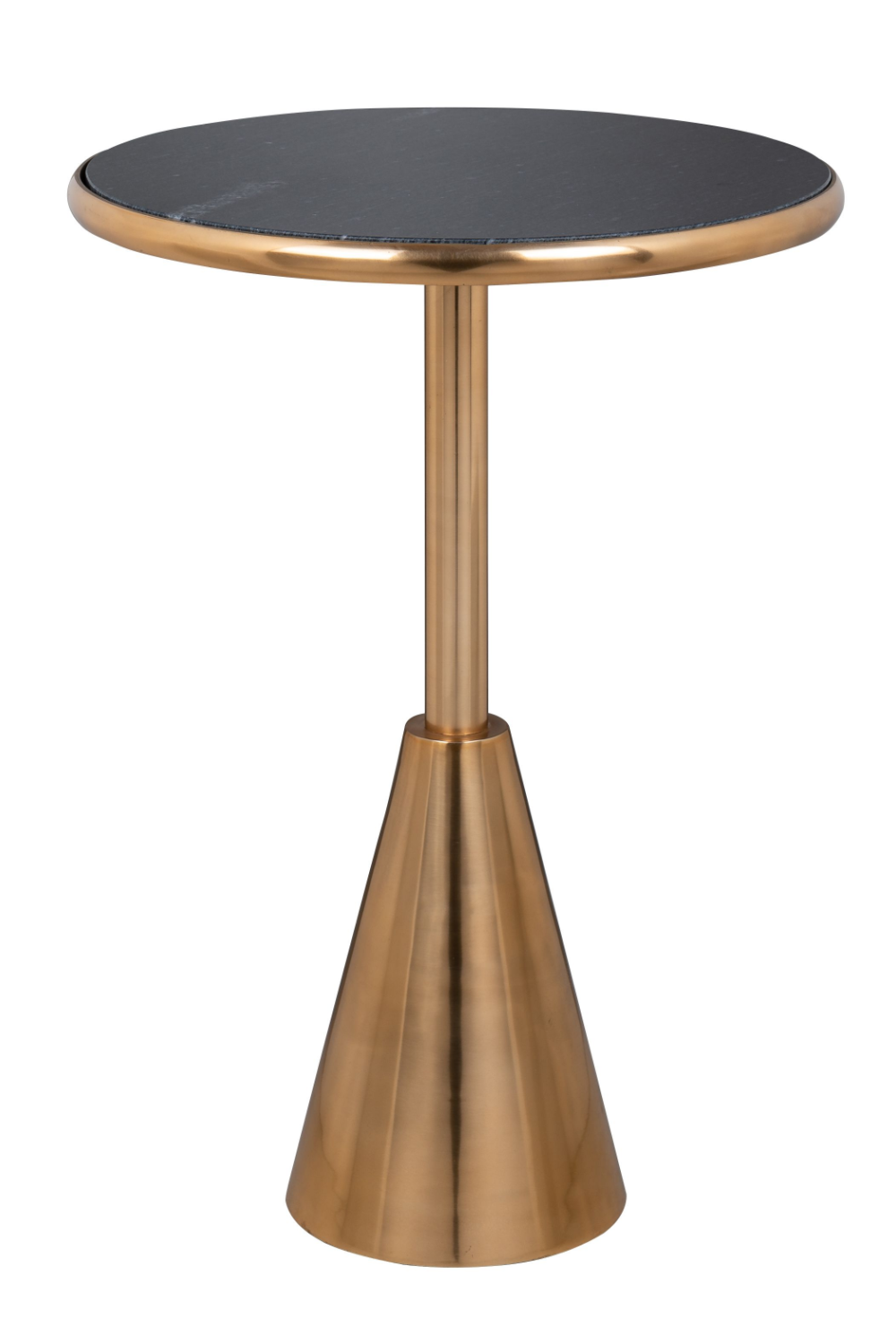 Gold Pedestal End Table OROA Colby OROA - OROA