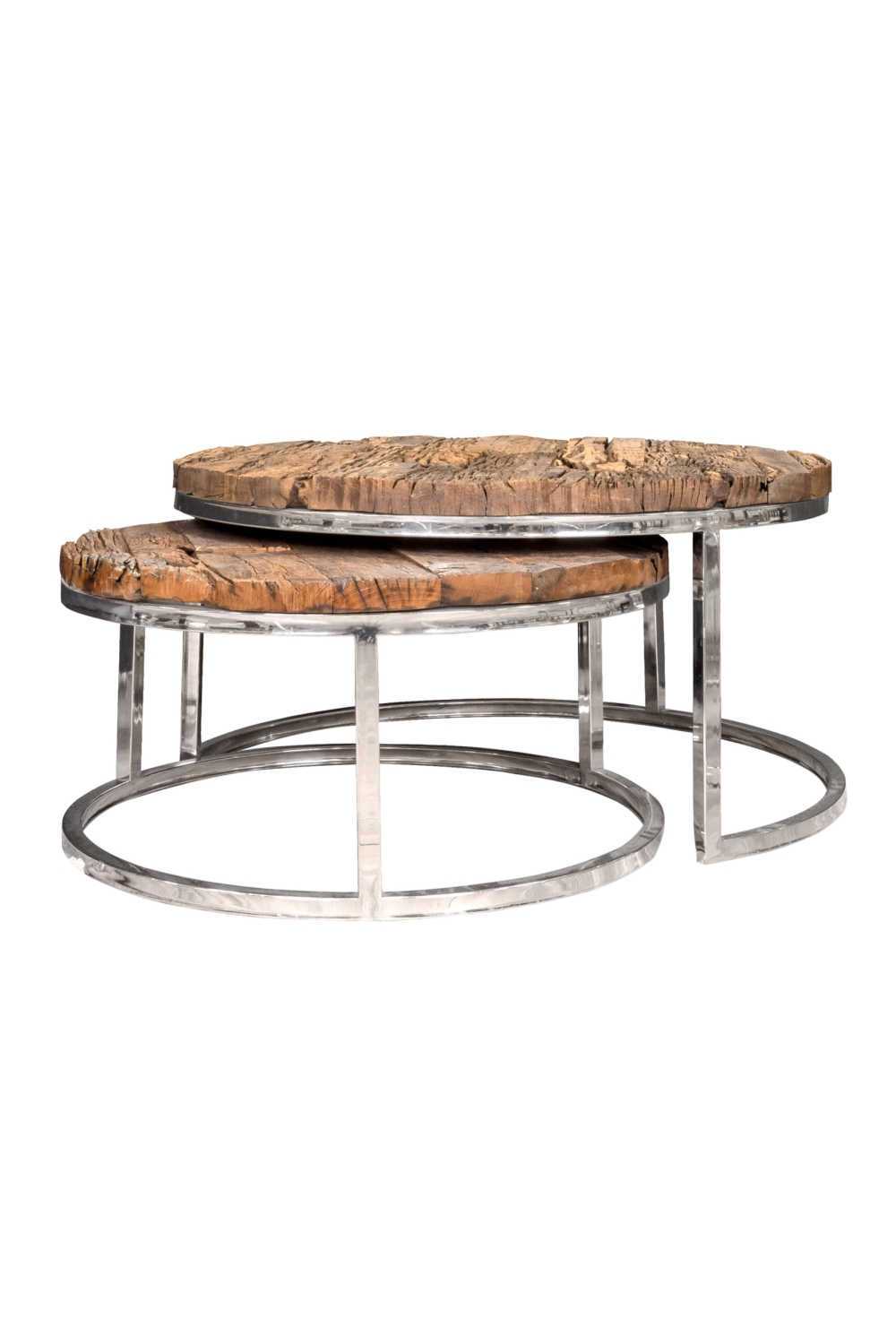 Rustic Wooden Nested Coffee Tables (2) OROA Kensington OROA - OROA