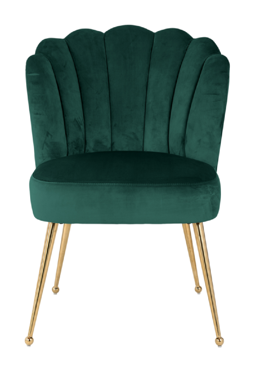 Scalloped Green Velvet Chair OROA Pippa OROA - OROA