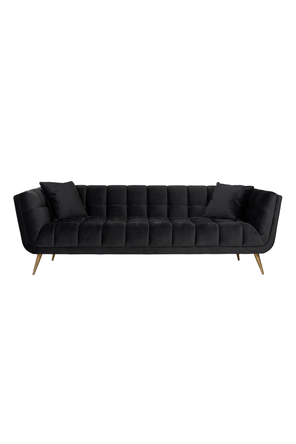 Anthracite Velvet Channel Stitched Sofa OROA Huxley OROA - OROA