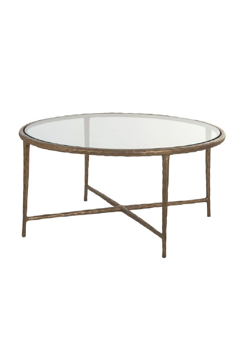 Image of Round Glass Coffee Table | OROA Freya