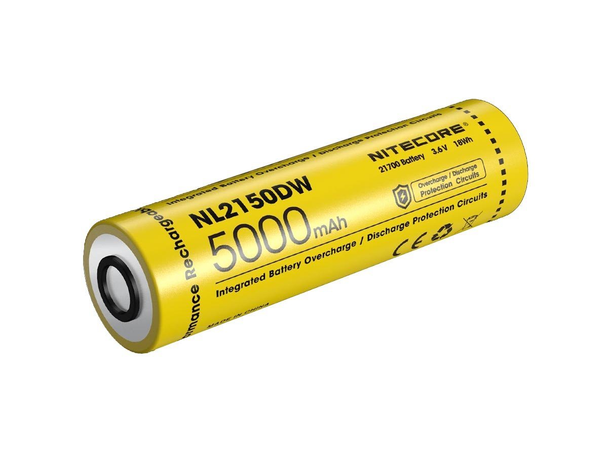 21700 Battery 5000mAh Button Top PROTECTED Li-ion Rechargeable - Orbtronic