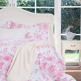 Mothering Sunday Bettbezug-Set mit rosa englischen Rosen und Blumenmuster, Muttertagsgeschenk