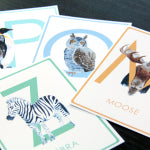 Cartes flash de l'alphabet animalier