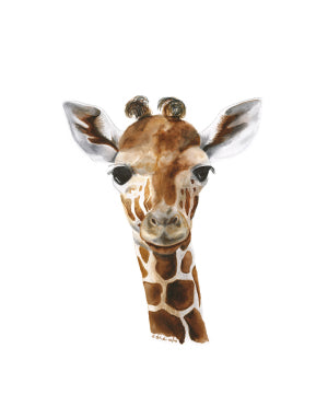 Porträt-Baby-Giraffe-Tierdruck