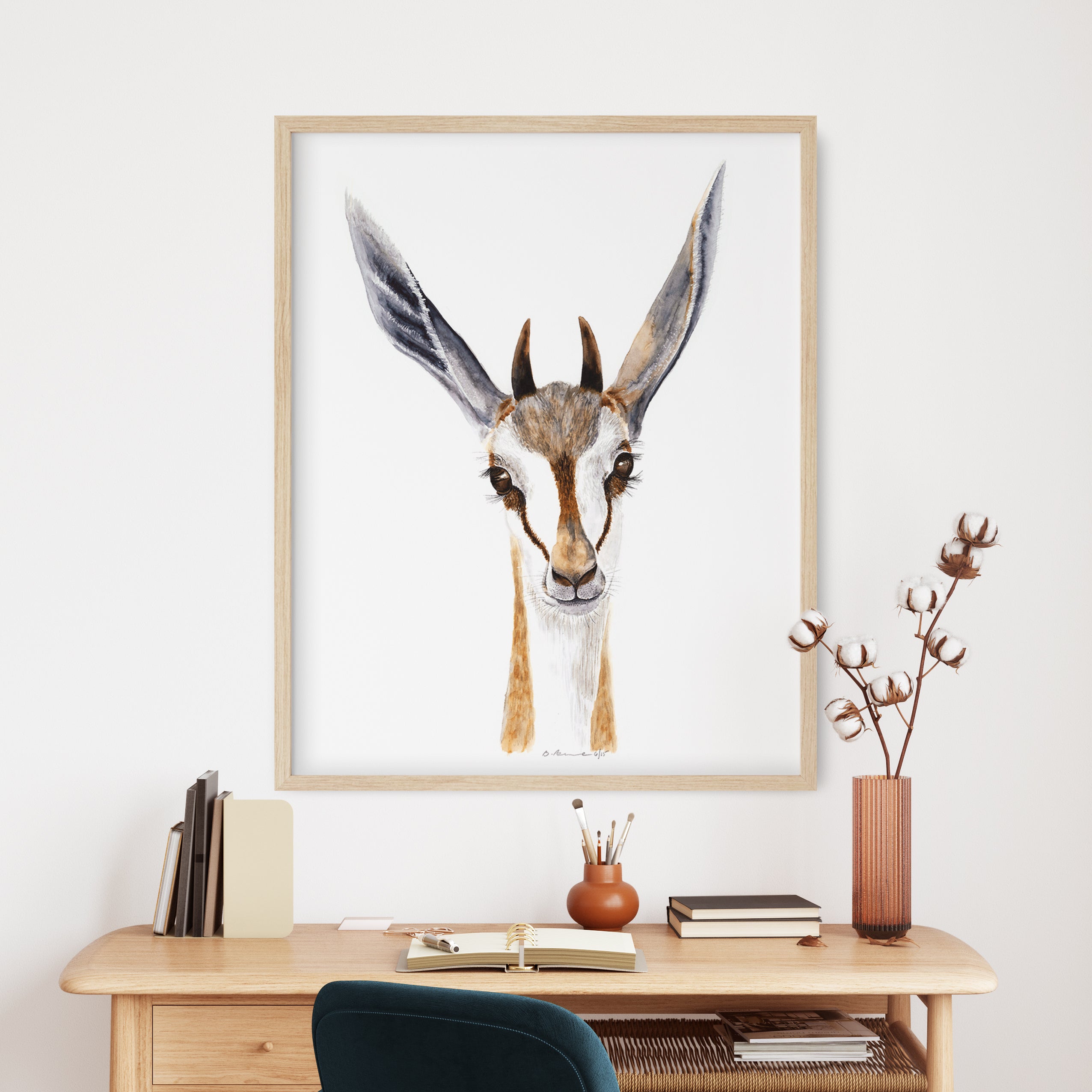 Baby Springbok Portrait - Safari Baby Animal Print