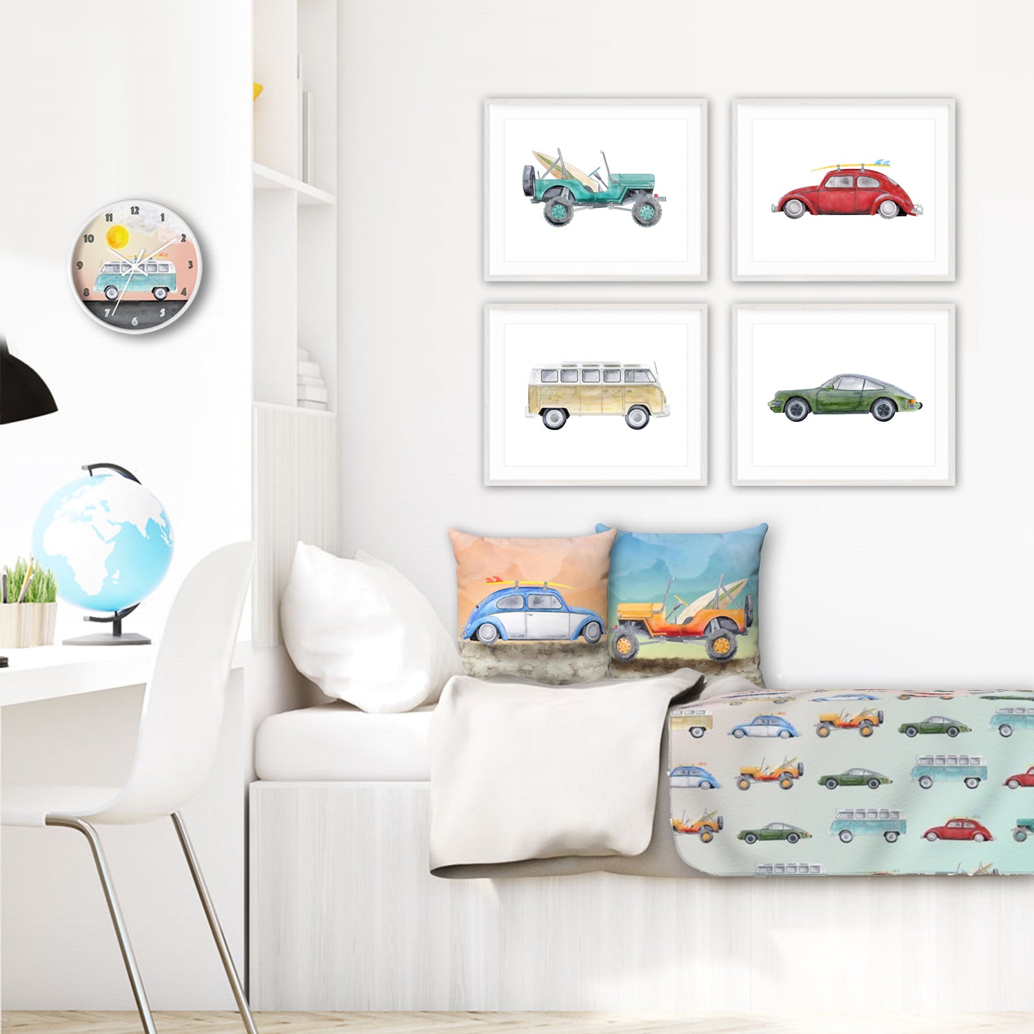 kids car bedroom set