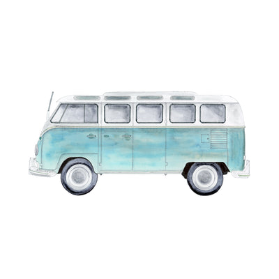 blue camper van