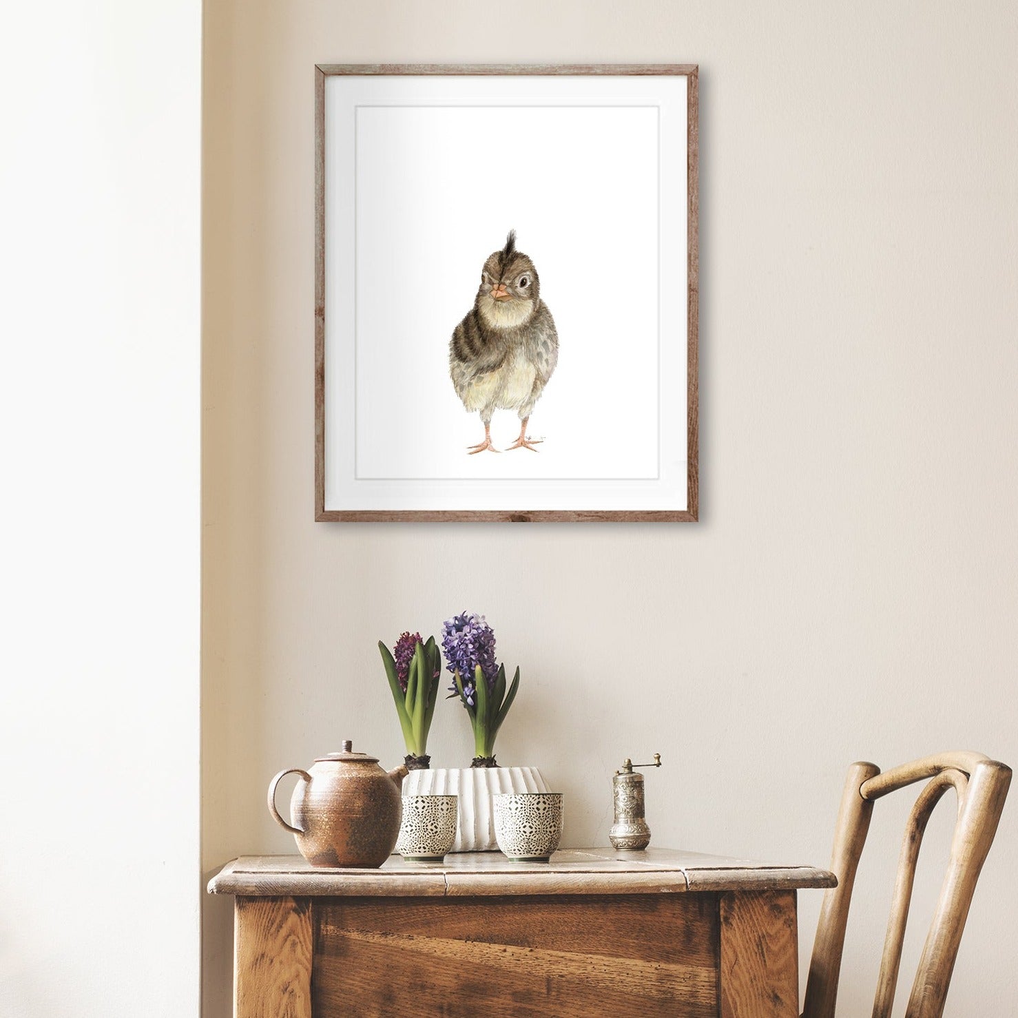 Quail Chick Art Print | North American Wildlife Art | Tiny Toes Design