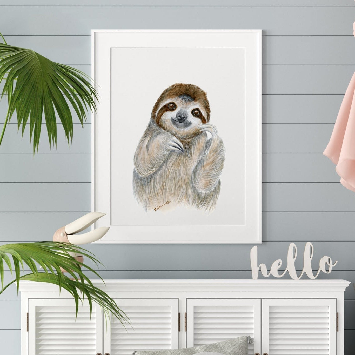 sloth nursery decor