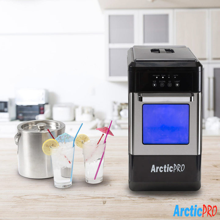 Arctic-Pro Portable Digital Quick Ice Maker Machine， Silver