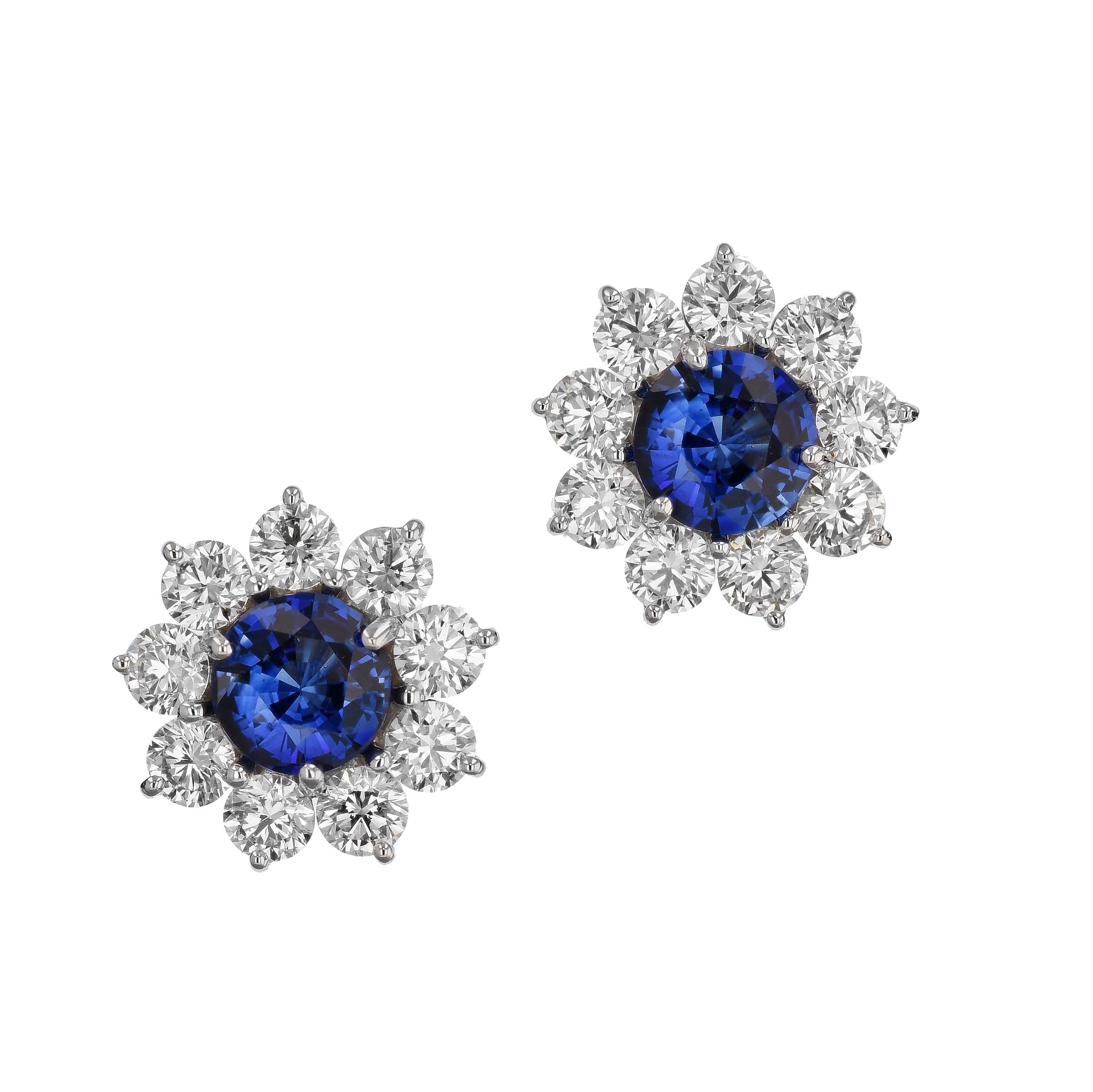 Rare Ceylon Sapphire and Diamond Earrings - Turgeon Raine