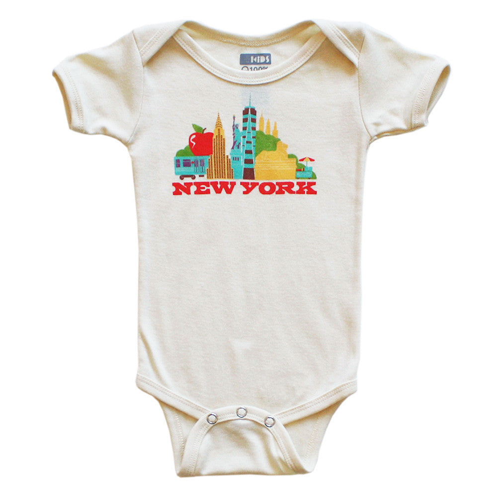 San Francisco Cityscape Kids Short Sleeve Onepiece Avocado / 12-18