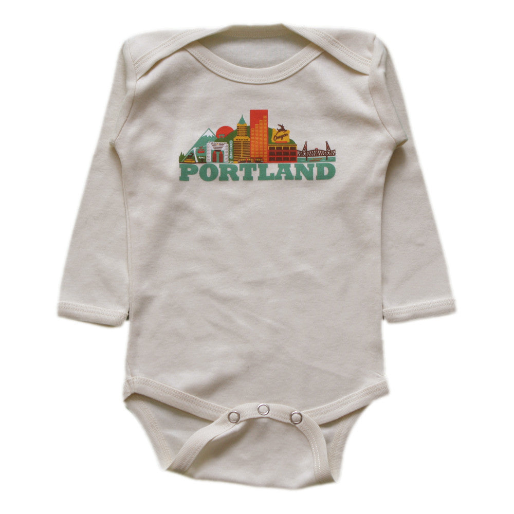 San Francisco Cityscape Kids Short Sleeve Onepiece Avocado / 12-18