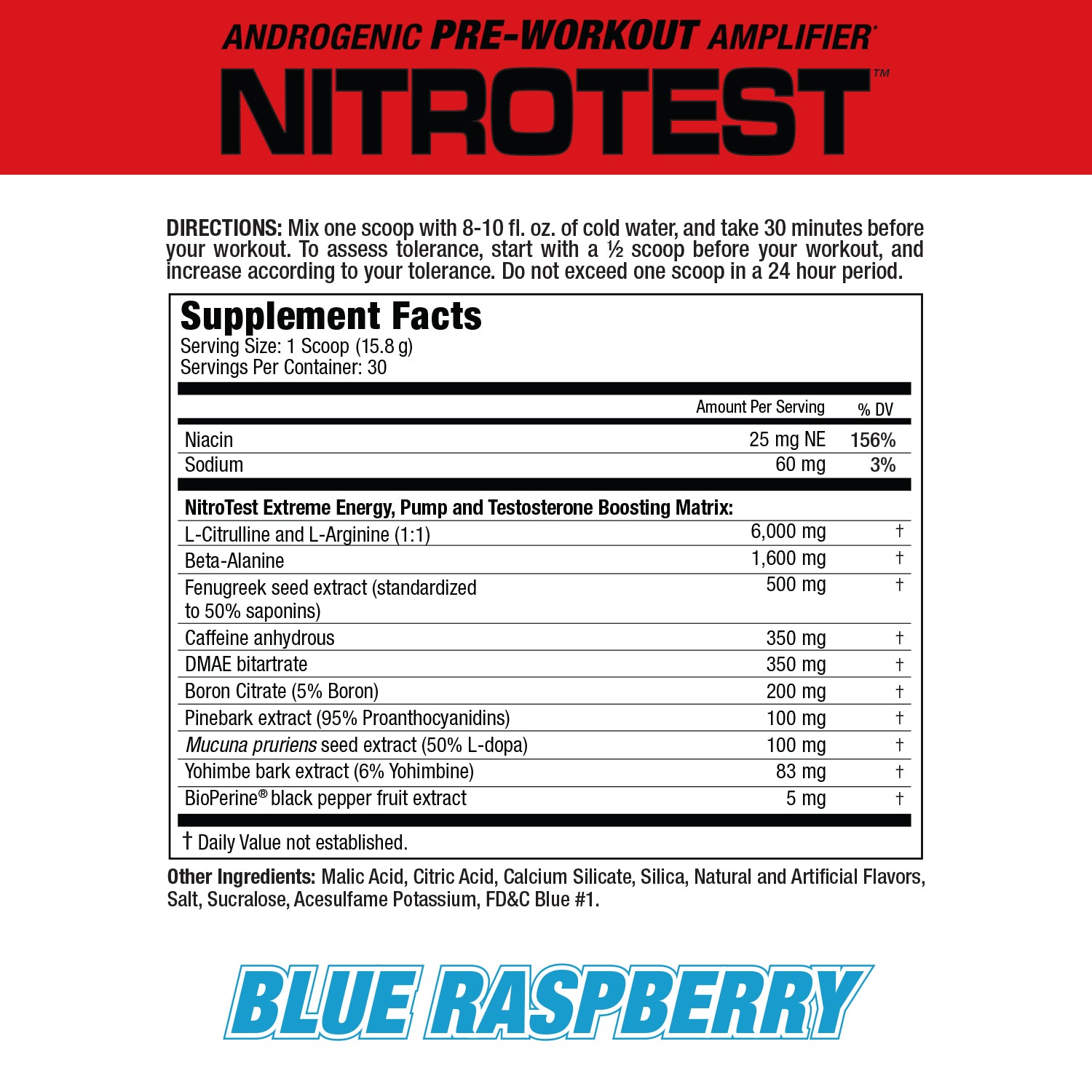 NitroTest - 2-in-1 Pre-workout + Test Booster - MuscleMeds
